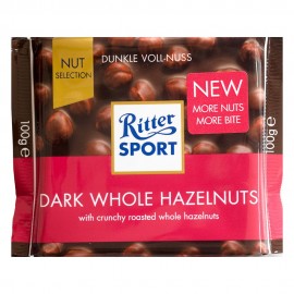 Chocolate amargo con avellanas Ritter® de 100 g